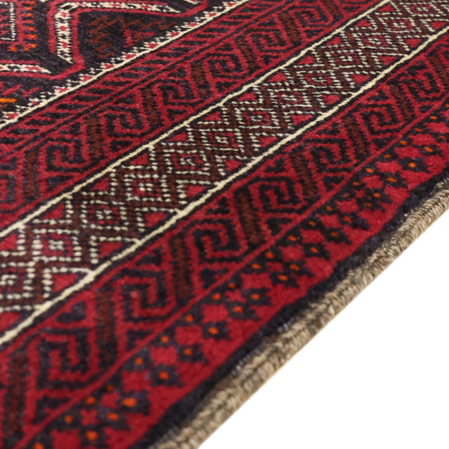 Tappeto corsia Tappeto Belutsch - 190 x 103 cm - rosso scuro
