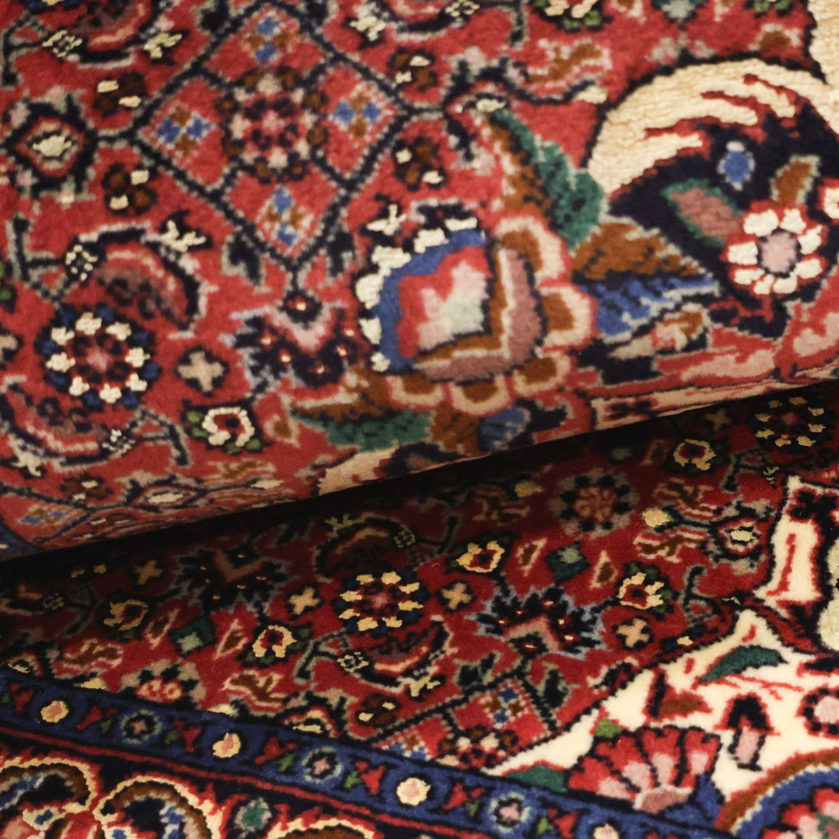 Tappeto Persero - Bidjar - 136 x 71 cm - rosso scuro