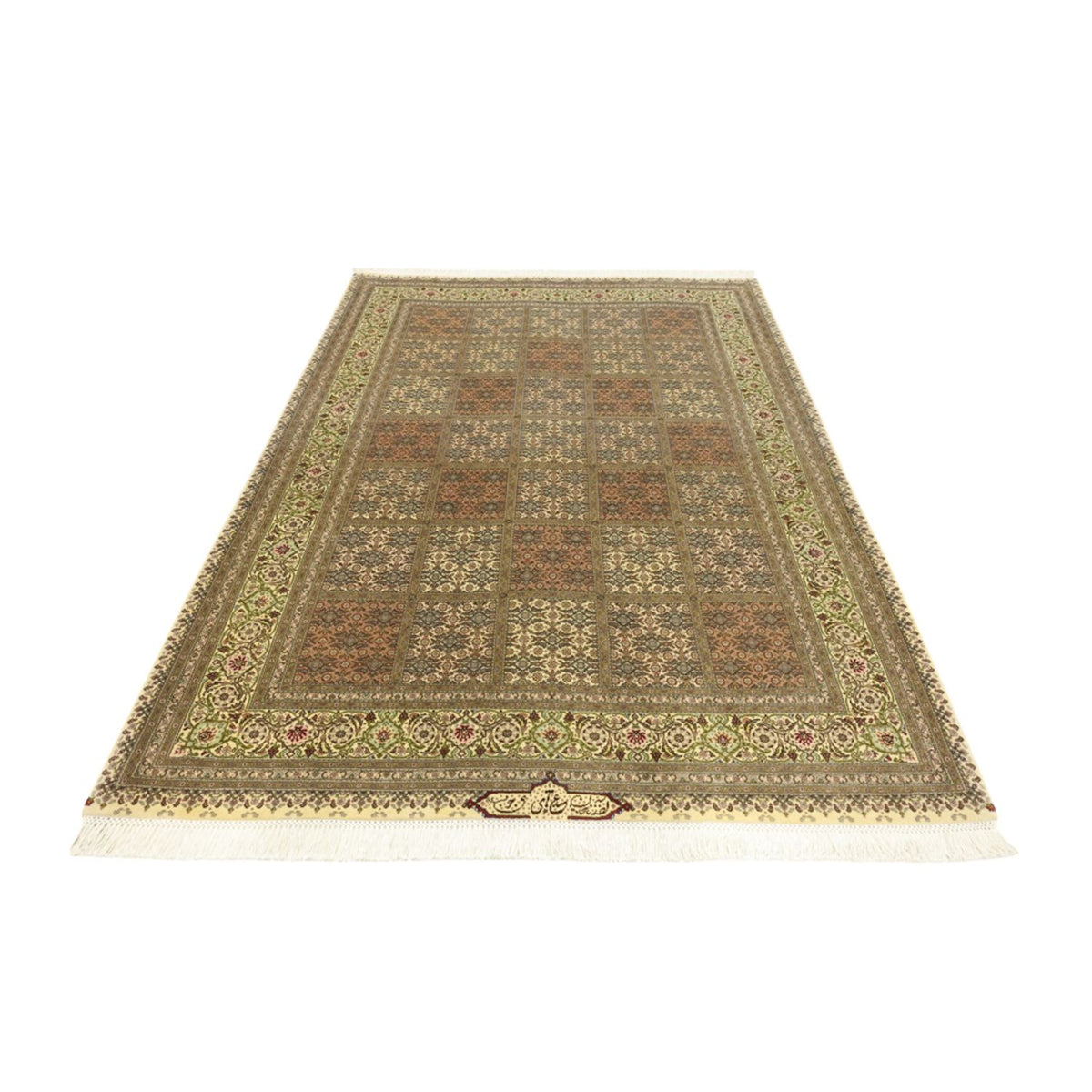 Tappeto Persero - Tabriz - Reale - Reale - 207 x 152 cm - beige scuro