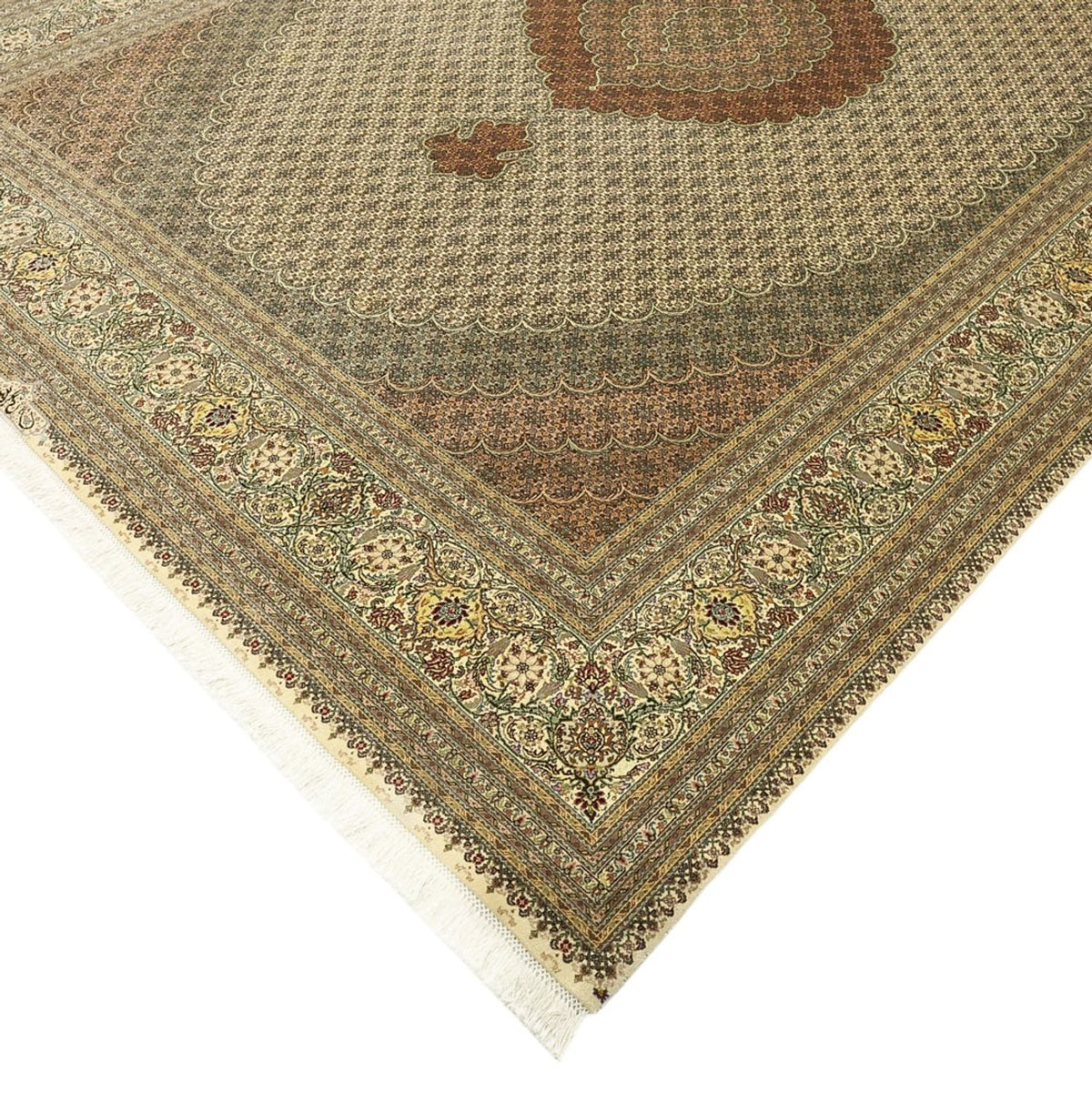 Tappeto Persero - Tabriz - Reale - Reale - 348 x 248 cm - beige chiaro