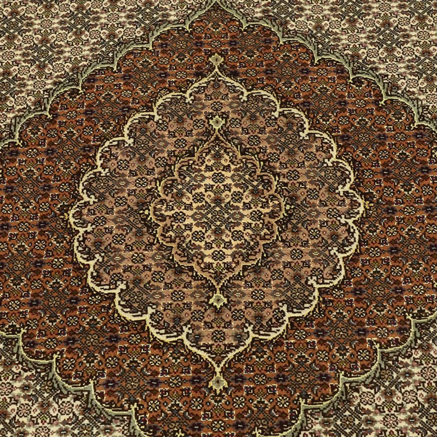 Tappeto Persero - Tabriz - Reale - Reale - 197 x 154 cm - beige scuro