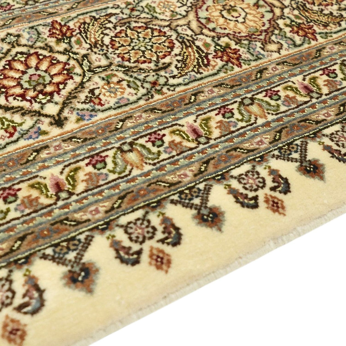 Tappeto Persero - Tabriz - Reale - Reale - 197 x 154 cm - beige scuro
