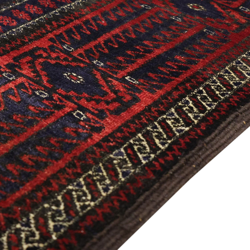Tappeto corsia Tappeto Belutsch - 188 x 99 cm - rosso scuro