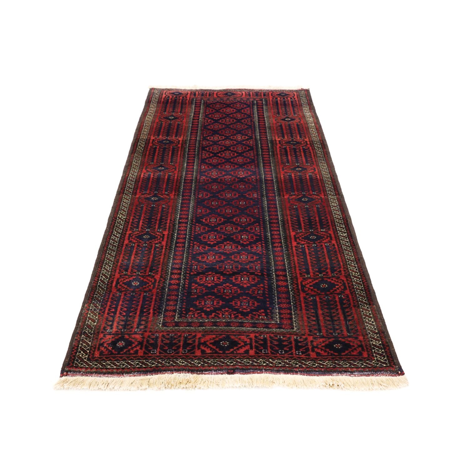 Tappeto corsia Tappeto Belutsch - 188 x 99 cm - rosso scuro