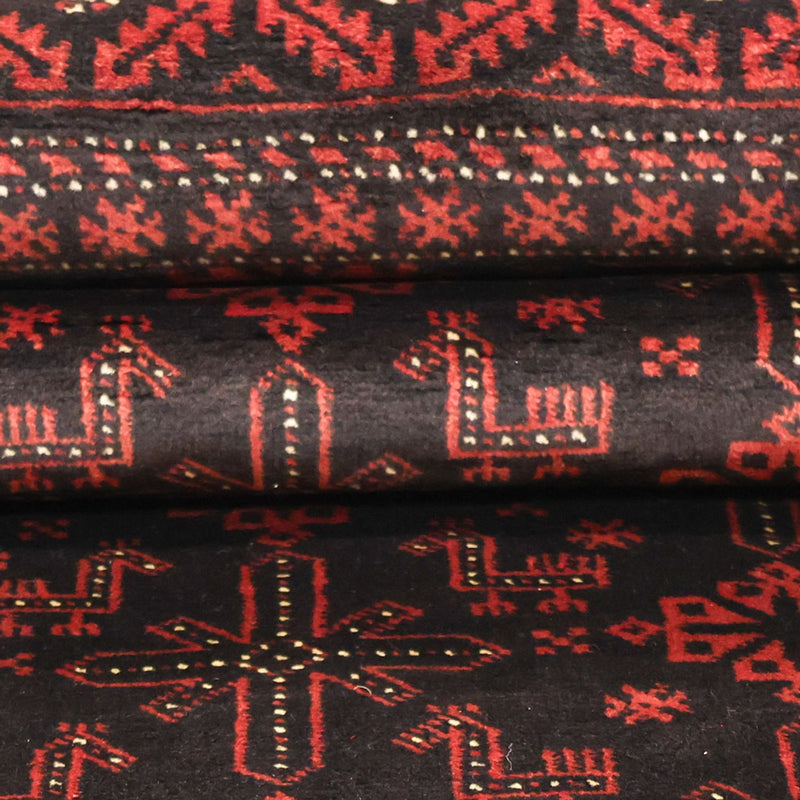 Tappeto corsia Tappeto Belutsch - 204 x 102 cm - rosso scuro