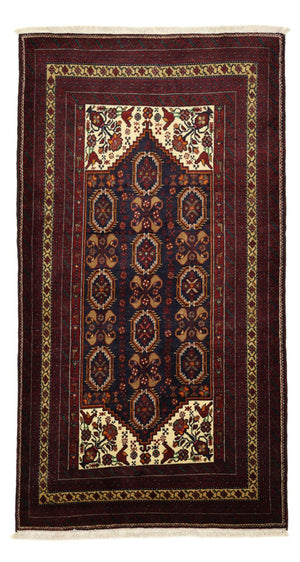 Tappeto Belutsch - 210 x 115 cm - rosso scuro