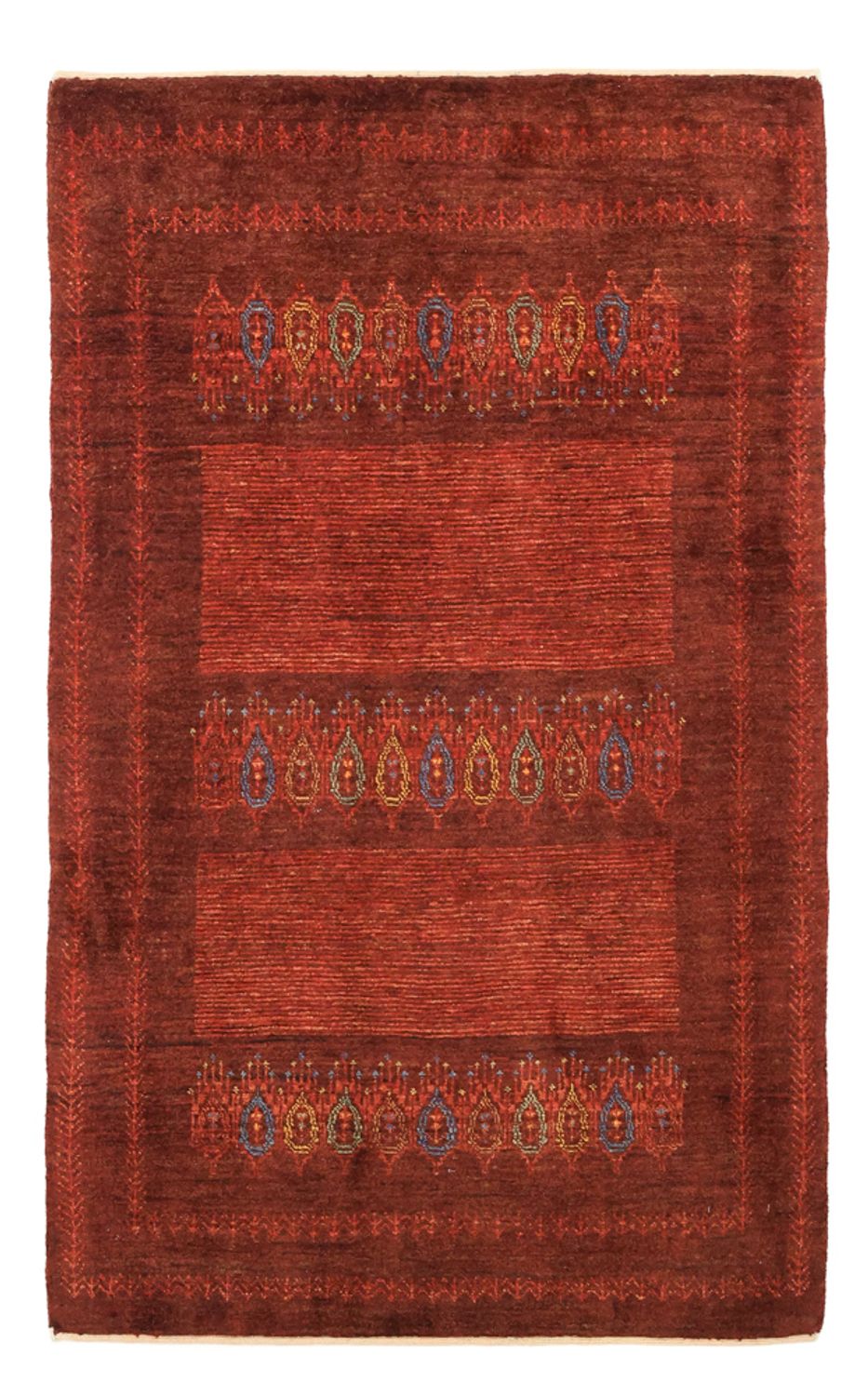 Tappeto Gabbeh - Kashkuli Persero - 131 x 82 cm - rosso scuro