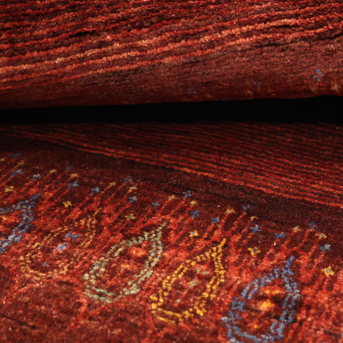 Tappeto Gabbeh - Kashkuli Persero - 131 x 82 cm - rosso scuro