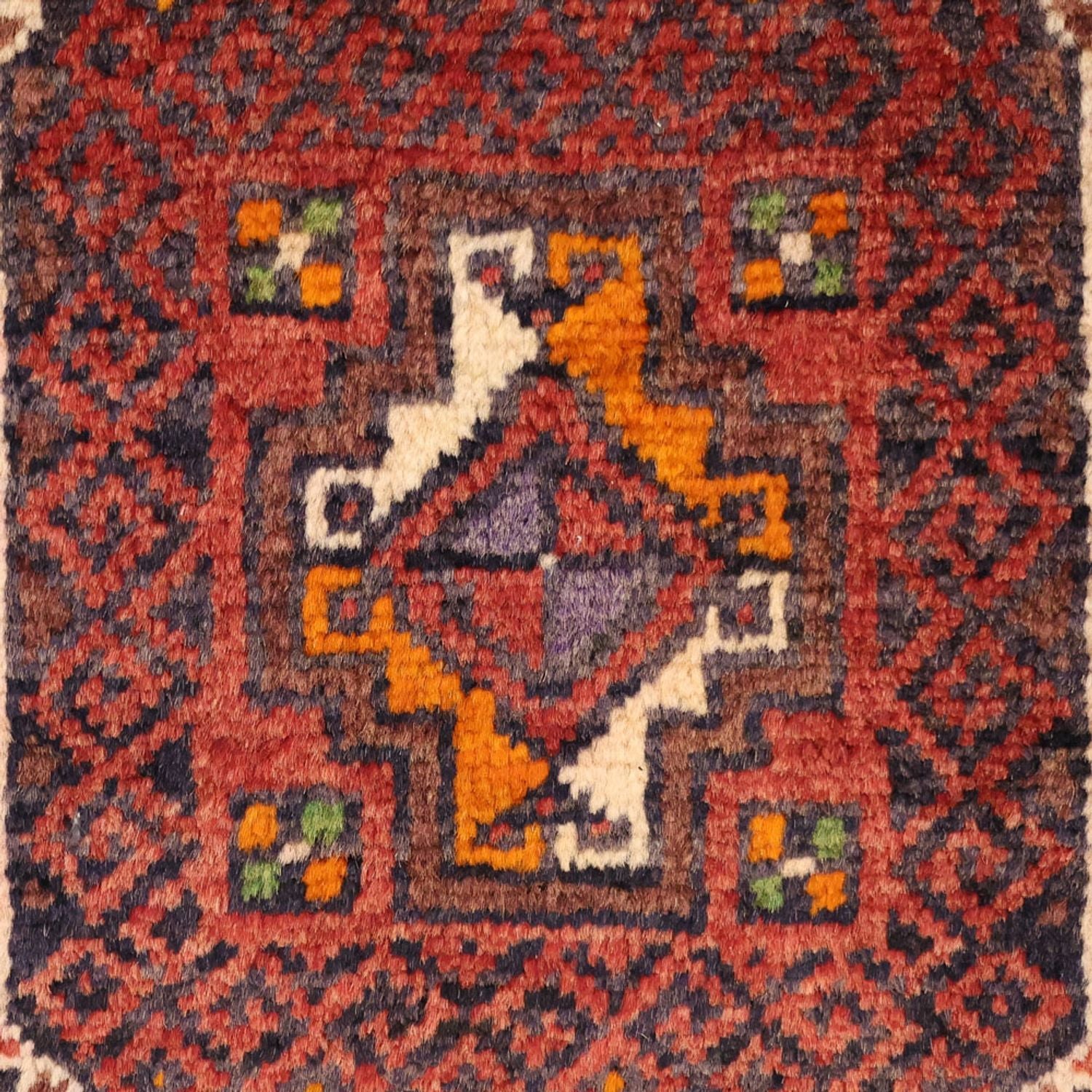 Tappeto corsia Tappeto Belutsch - 194 x 98 cm - rosso scuro