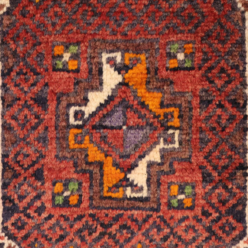 Tappeto corsia Tappeto Belutsch - 194 x 98 cm - rosso scuro