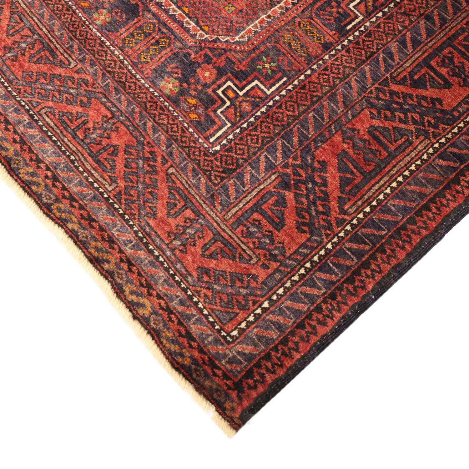 Tappeto corsia Tappeto Belutsch - 194 x 98 cm - rosso scuro