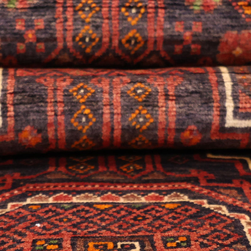 Tappeto corsia Tappeto Belutsch - 194 x 98 cm - rosso scuro