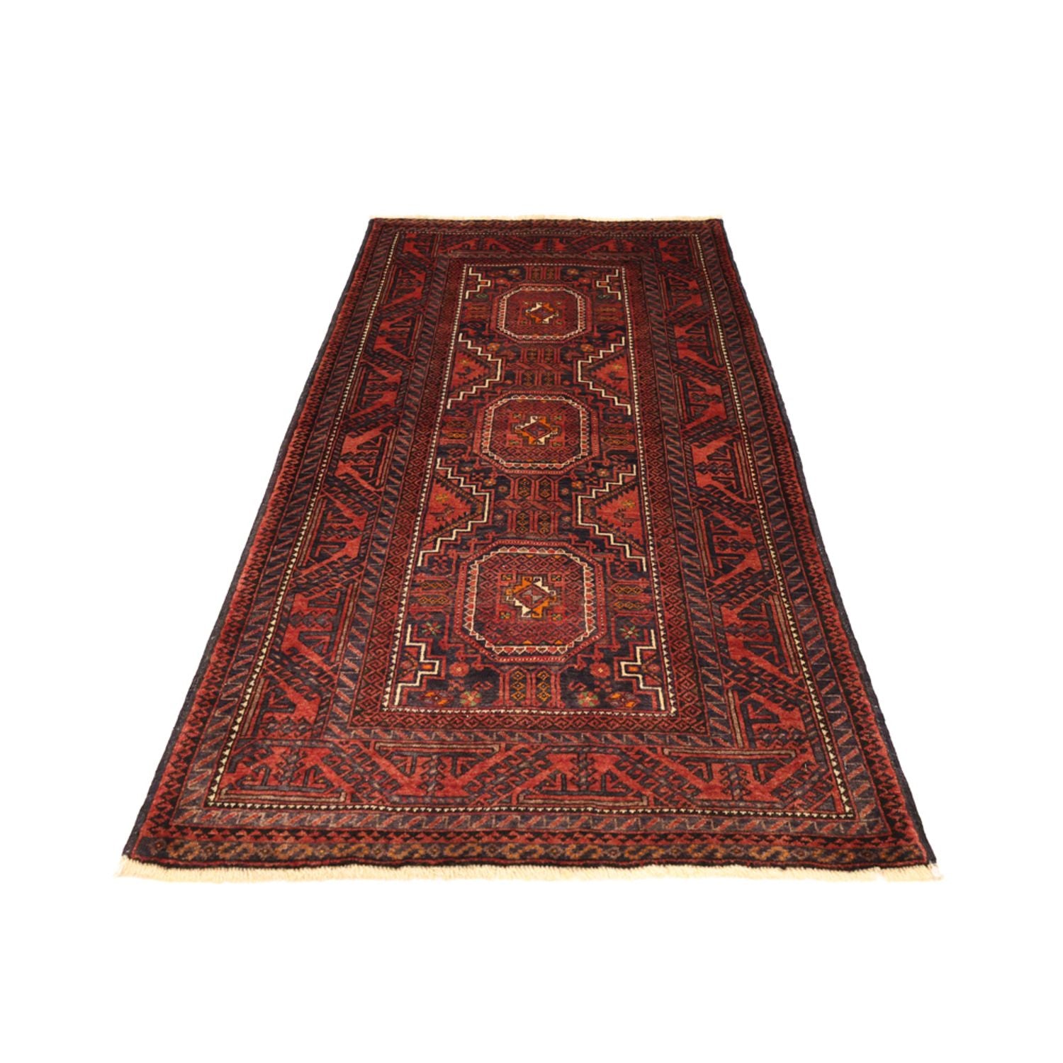 Tappeto corsia Tappeto Belutsch - 194 x 98 cm - rosso scuro