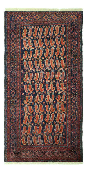 Tappeto corsia Tappeto Belutsch - 194 x 100 cm - rosso scuro