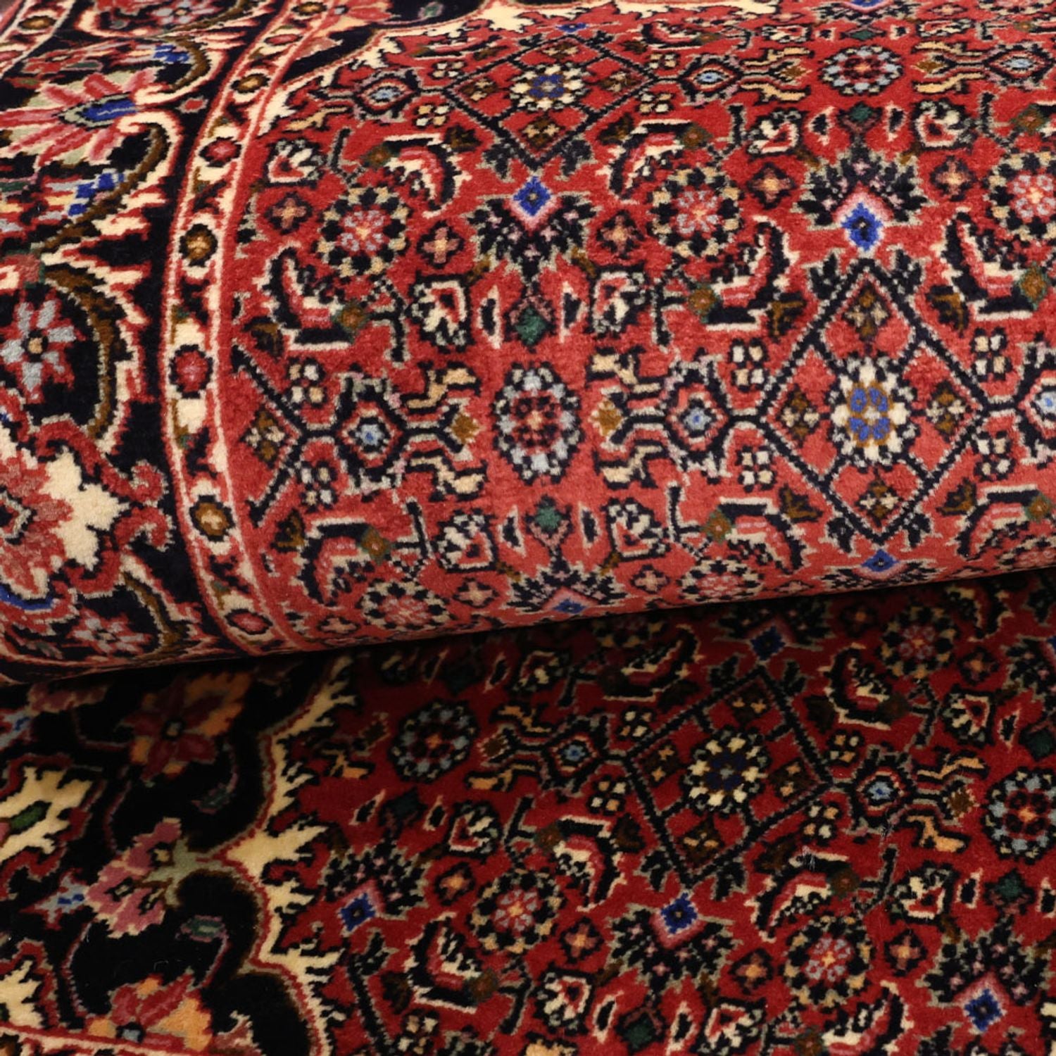 Tappeto Persero - Bidjar - 144 x 73 cm - rosso scuro