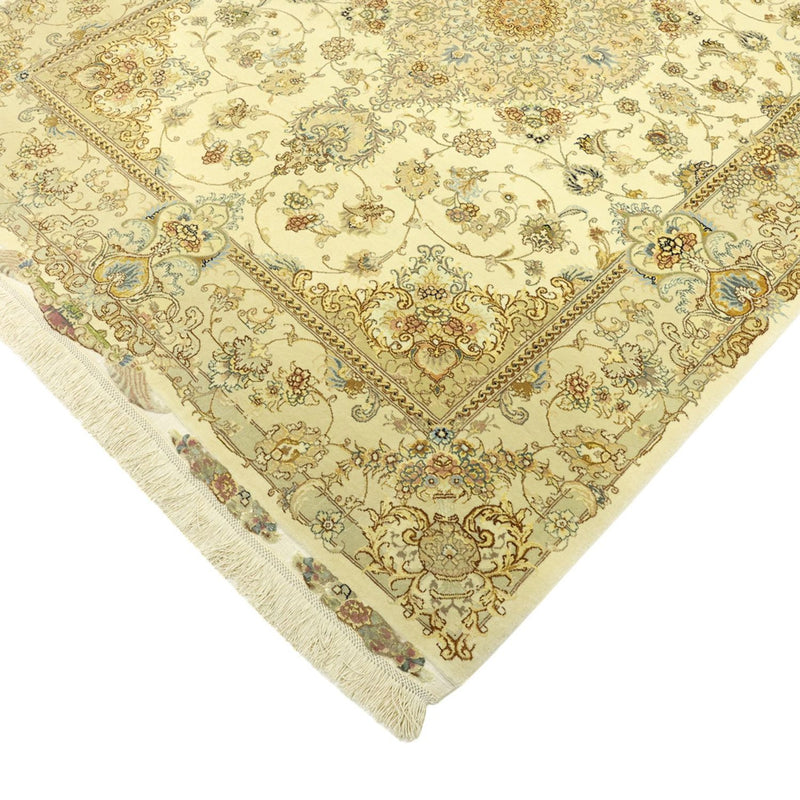 Tappeto Persero - Tabriz - Premio - Ordito di seta - 206 x 145 cm - beige