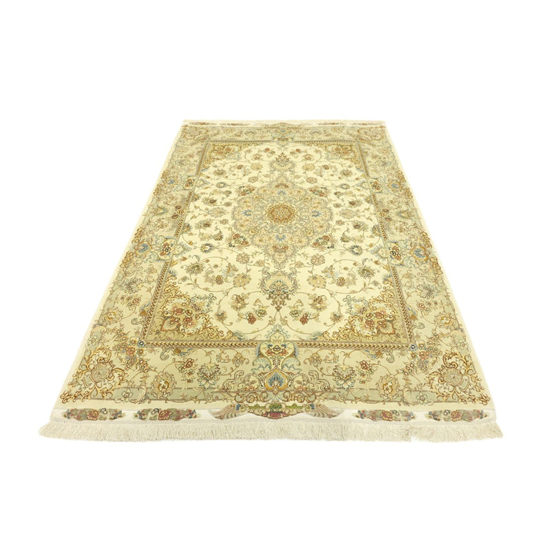 Tappeto Persero - Tabriz - Premio - Ordito di seta - 206 x 145 cm - beige