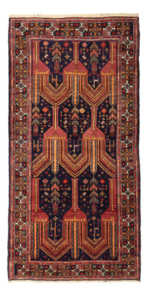 Tappeto corsia Tappeto Belutsch - 251 x 128 cm - rosso scuro
