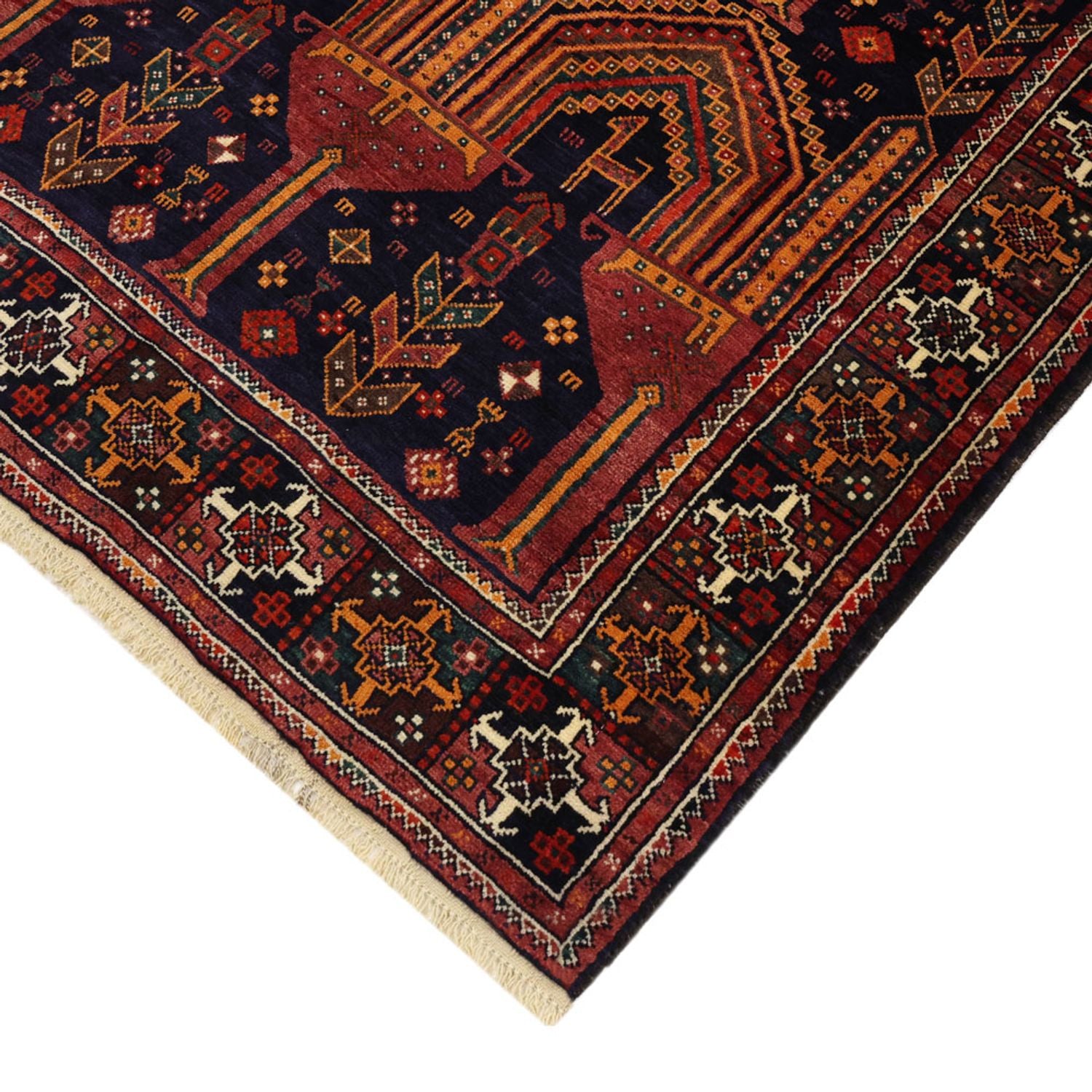 Tappeto corsia Tappeto Belutsch - 251 x 128 cm - rosso scuro