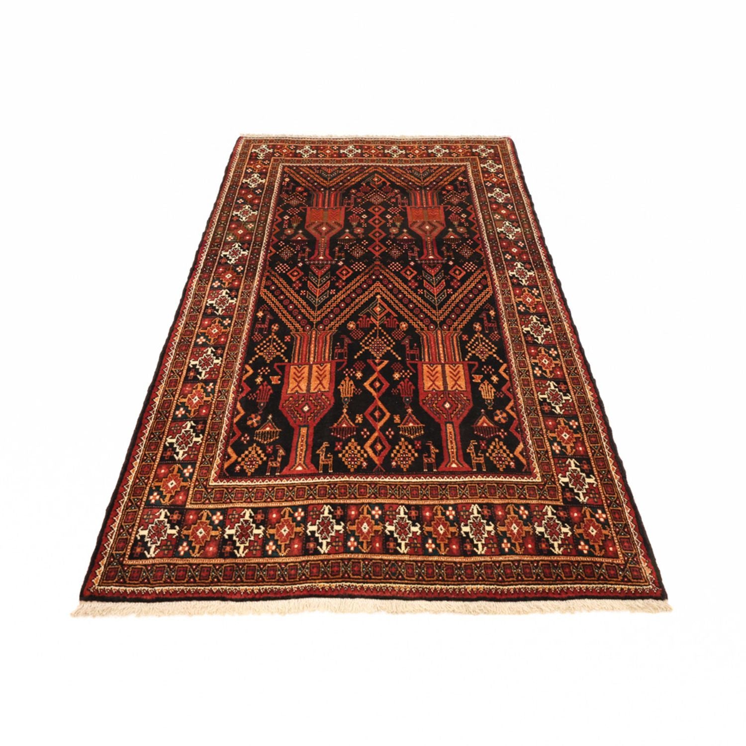 Tappeto Belutsch - 219 x 119 cm - rosso scuro
