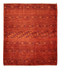 Tappeto Gabbeh - Kashkuli Persero quadrato  - 111 x 101 cm - rosso scuro