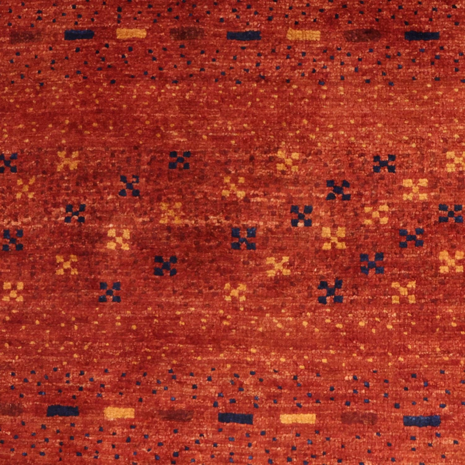 Tappeto Gabbeh - Kashkuli Persero quadrato  - 111 x 101 cm - rosso scuro
