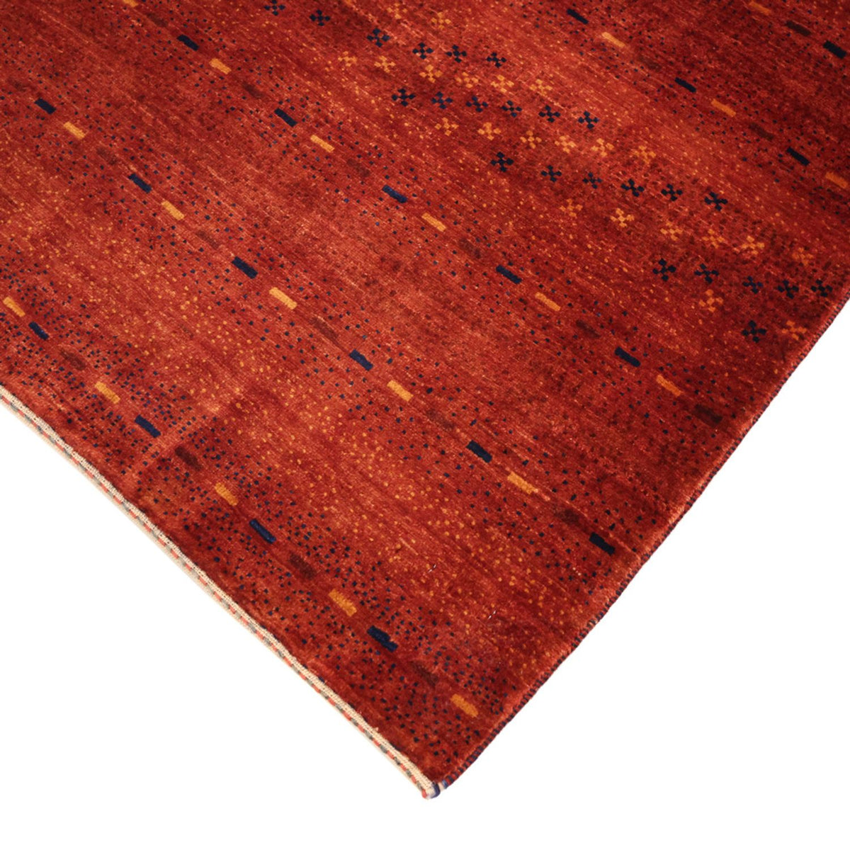 Tappeto Gabbeh - Kashkuli Persero quadrato  - 111 x 101 cm - rosso scuro