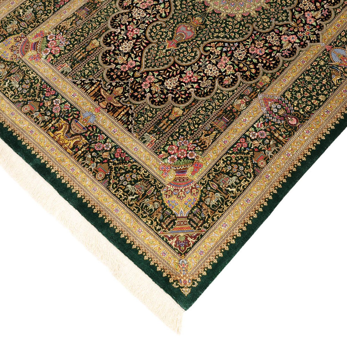 Tappeto Persero - Ghom - Reale - 156 x 99 cm - beige scuro