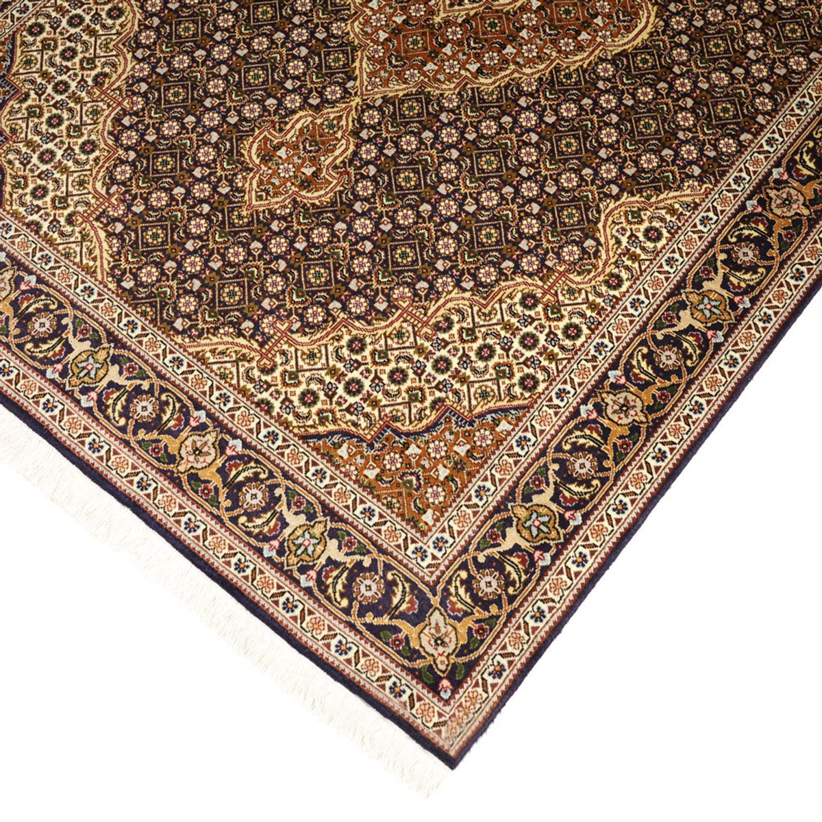 Tappeto Persero - Tabriz - Reale - 152 x 104 cm - beige scuro