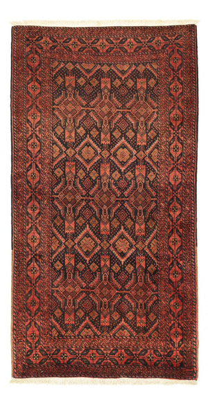 Tappeto corsia Tappeto Belutsch - 205 x 105 cm - rosso scuro