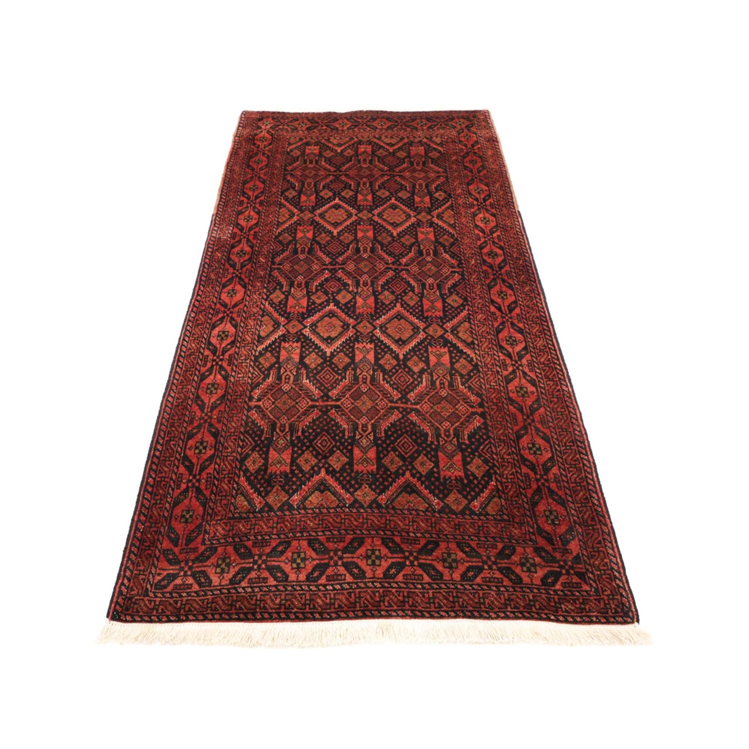 Tappeto corsia Tappeto Belutsch - 205 x 105 cm - rosso scuro