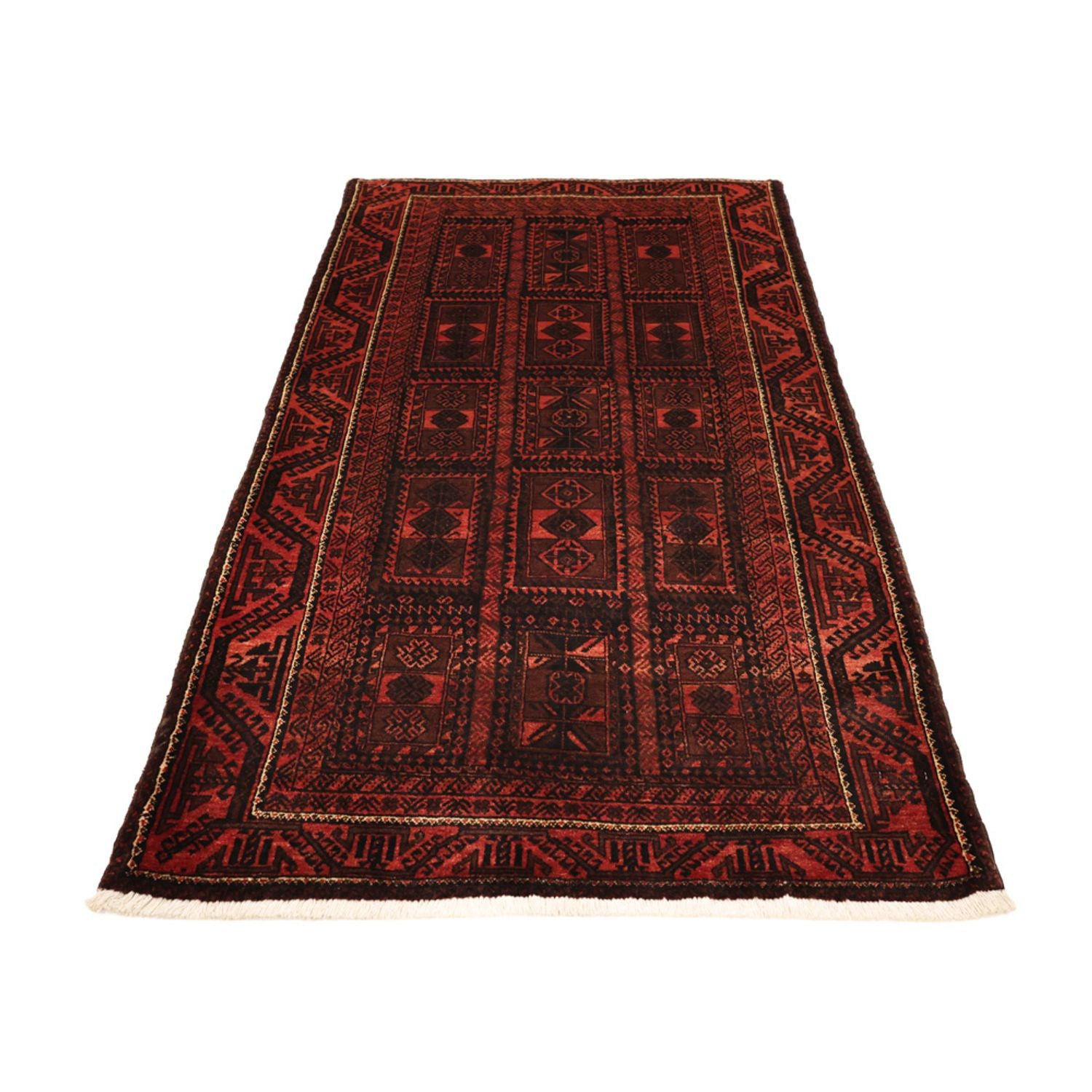Tappeto Belutsch - 205 x 117 cm - rosso scuro