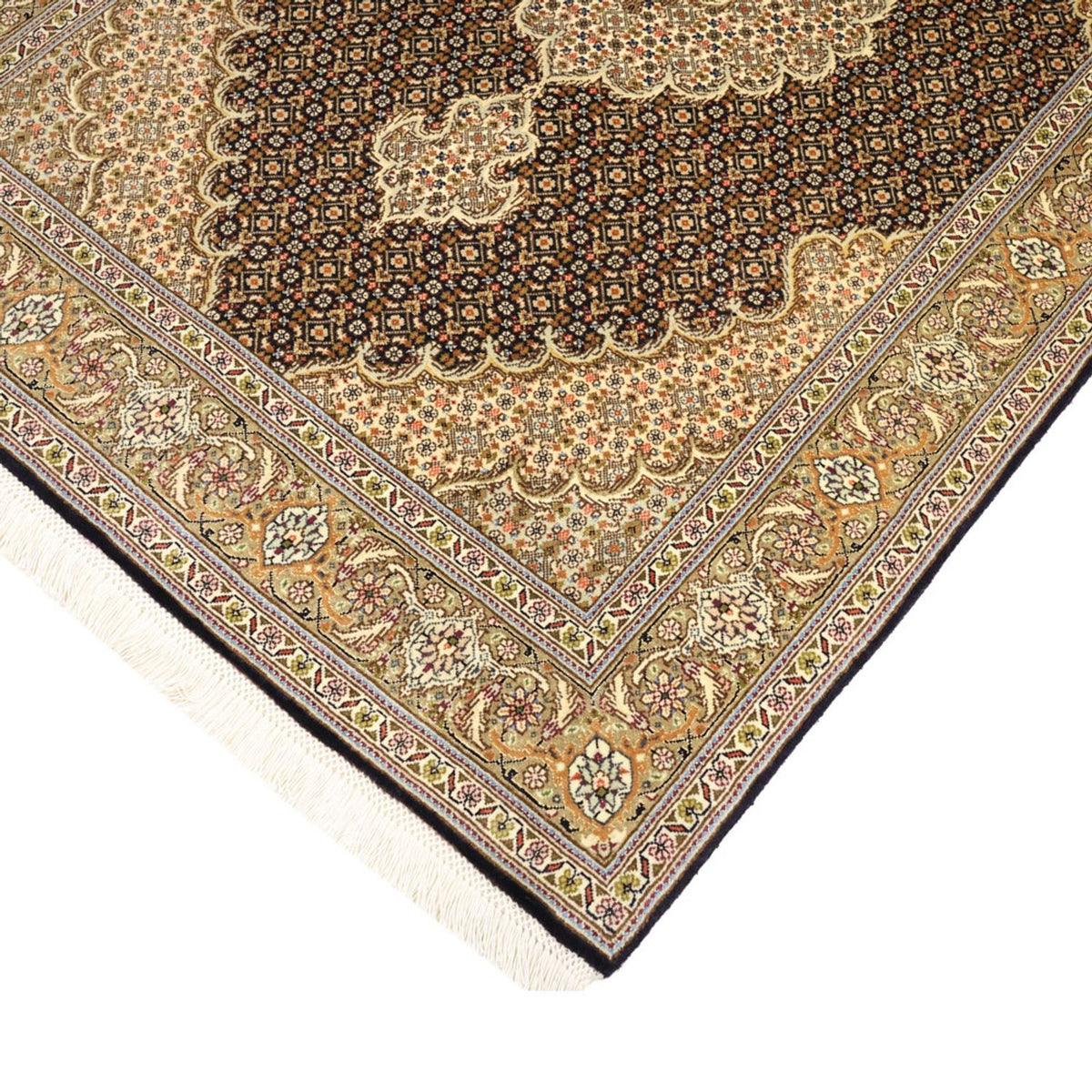 Tappeto Persero - Tabriz - Reale - 154 x 102 cm - beige scuro