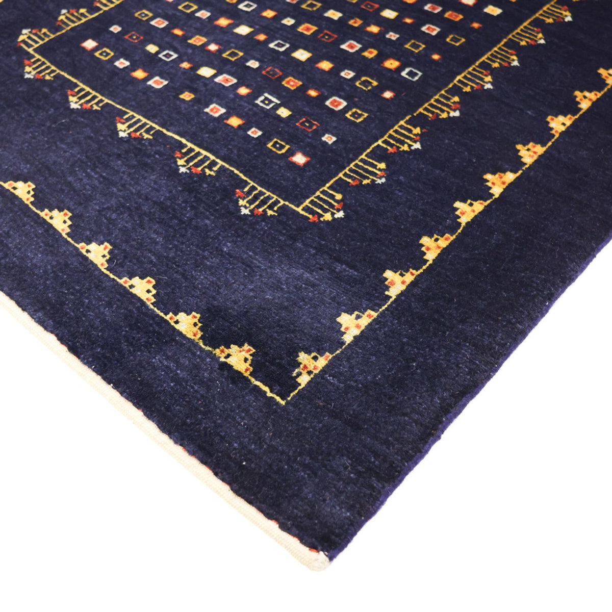 Tappeto Gabbeh - Kashkuli Persero - 119 x 81 cm - blu scuro