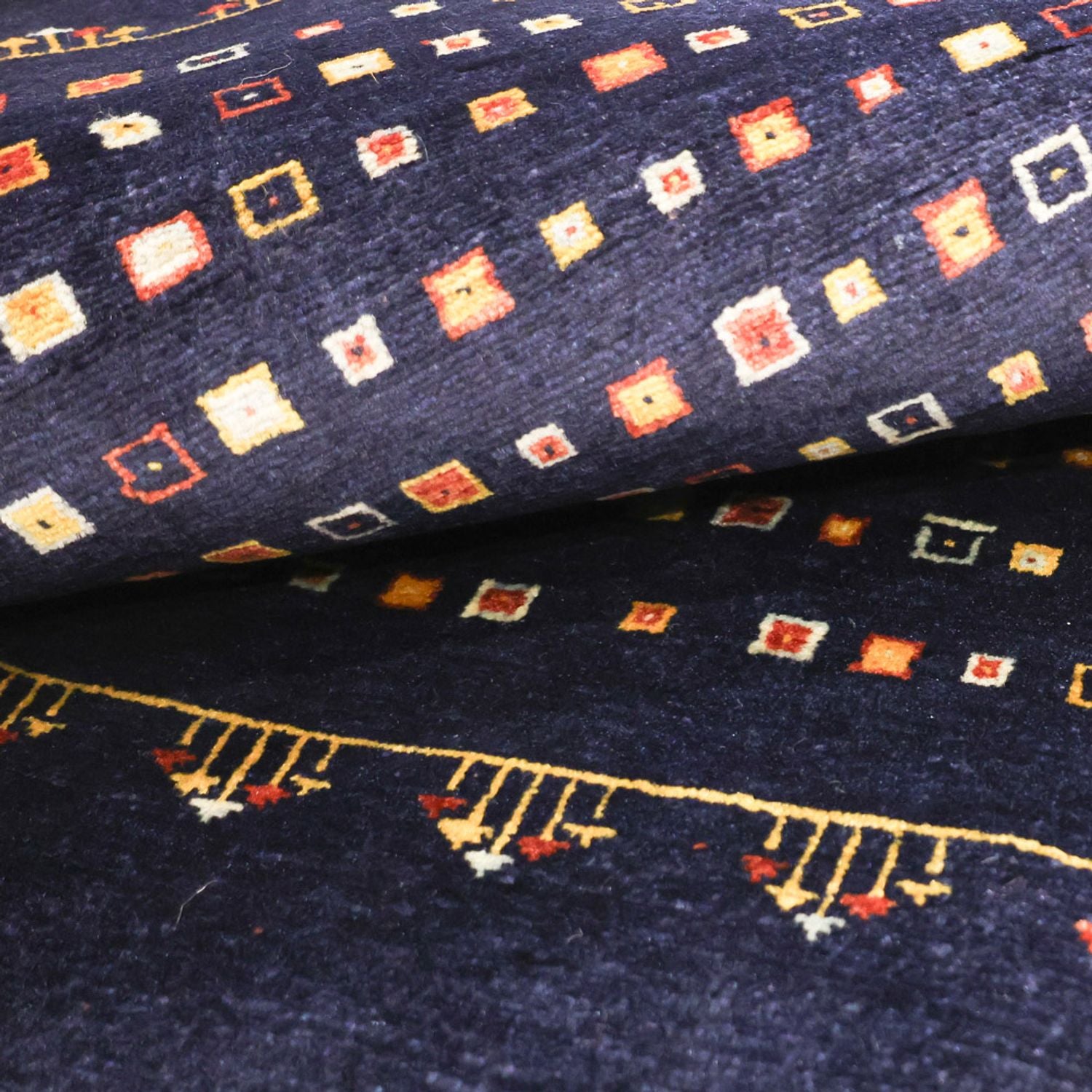 Tappeto Gabbeh - Kashkuli Persero - 119 x 81 cm - blu scuro