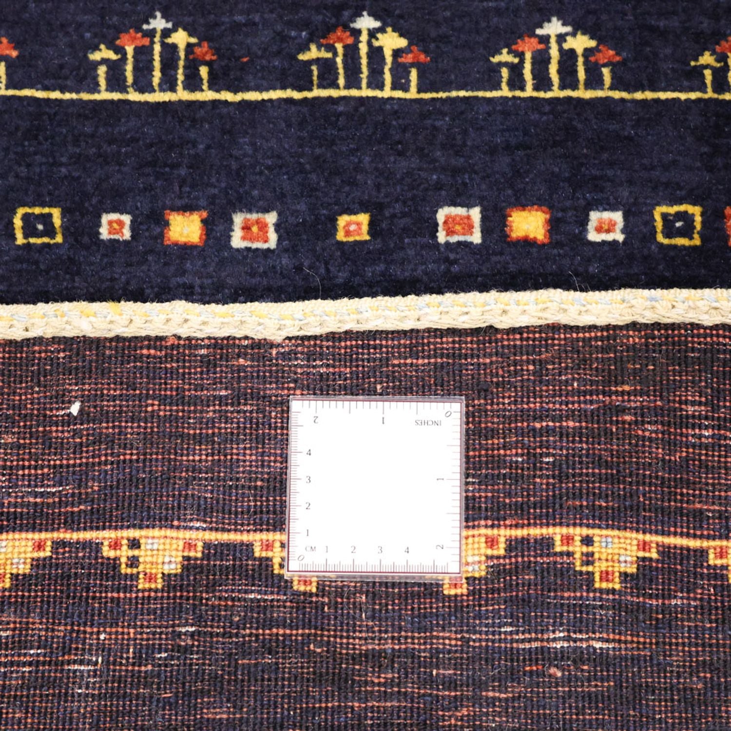 Tappeto Gabbeh - Kashkuli Persero - 119 x 81 cm - blu scuro
