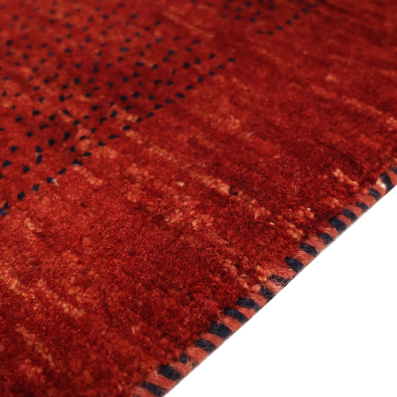 Tappeto Gabbeh - Kashkuli Persero quadrato  - 112 x 101 cm - rosso scuro