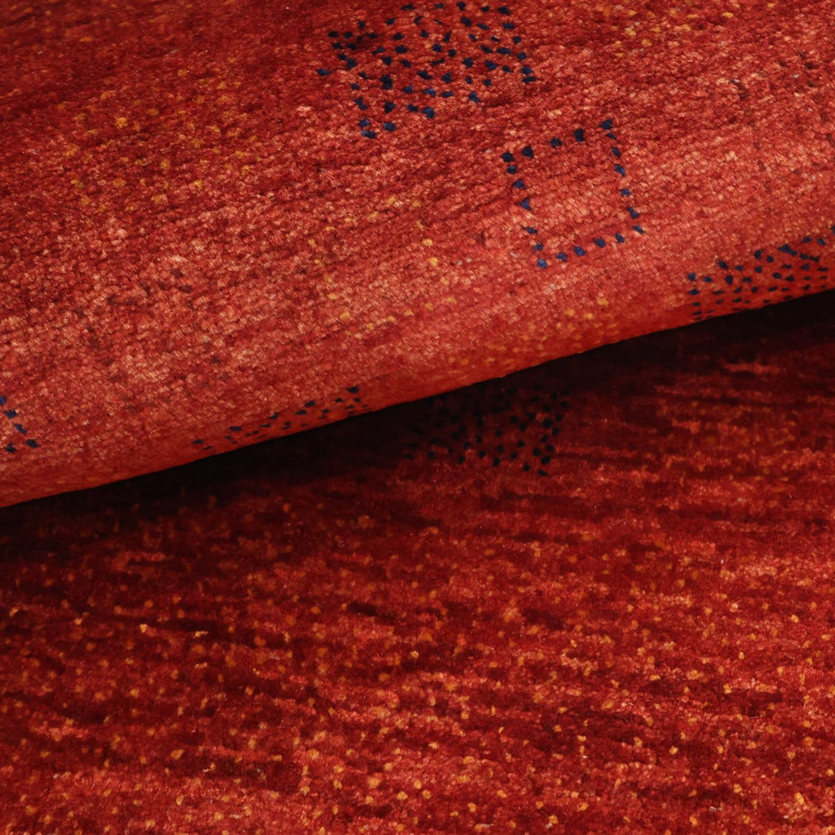 Tappeto Gabbeh - Kashkuli Persero quadrato  - 112 x 101 cm - rosso scuro