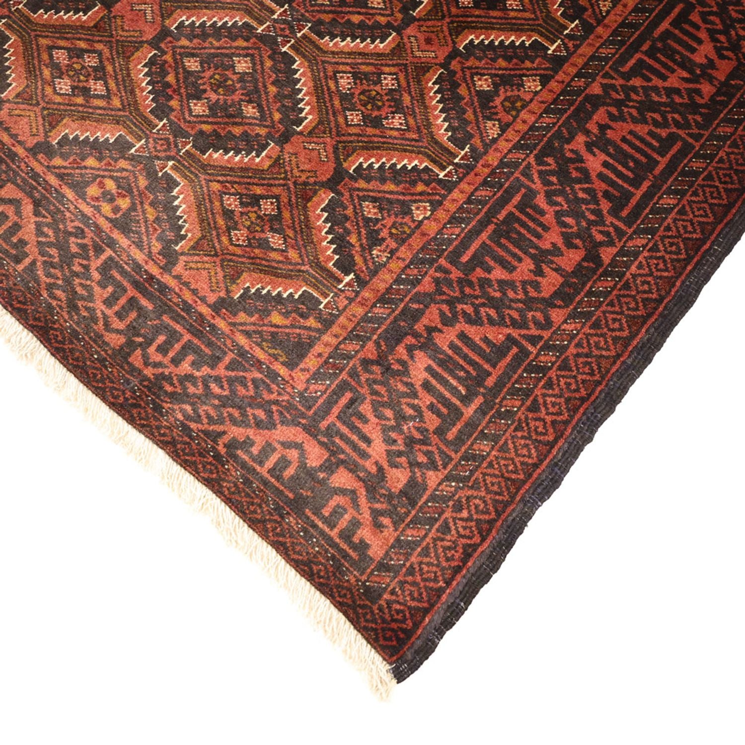 Tappeto corsia Tappeto Belutsch - 192 x 98 cm - rosso scuro