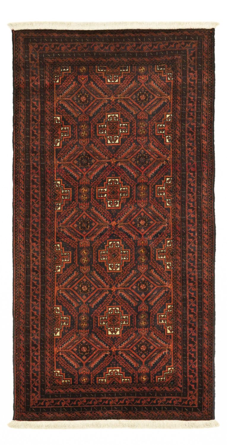 Tappeto corsia Tappeto Belutsch - 194 x 97 cm - rosso scuro