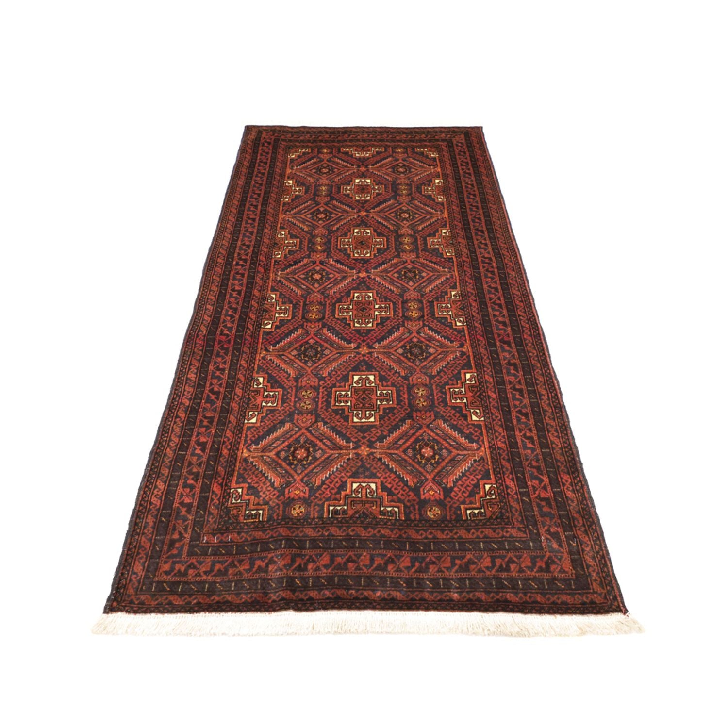 Tappeto corsia Tappeto Belutsch - 194 x 97 cm - rosso scuro