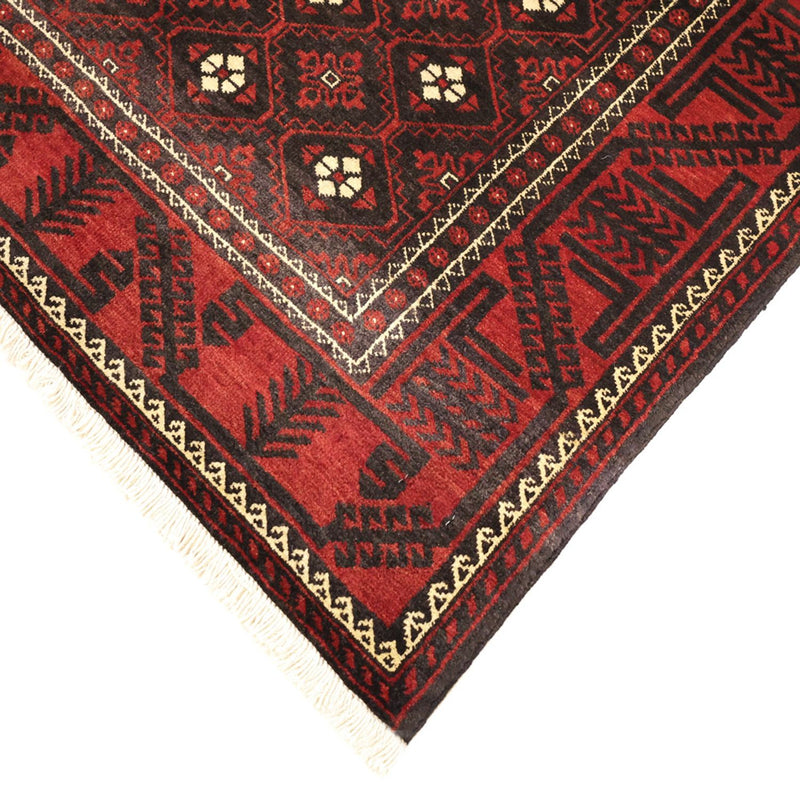 Tappeto corsia Tappeto Belutsch - 199 x 102 cm - rosso scuro