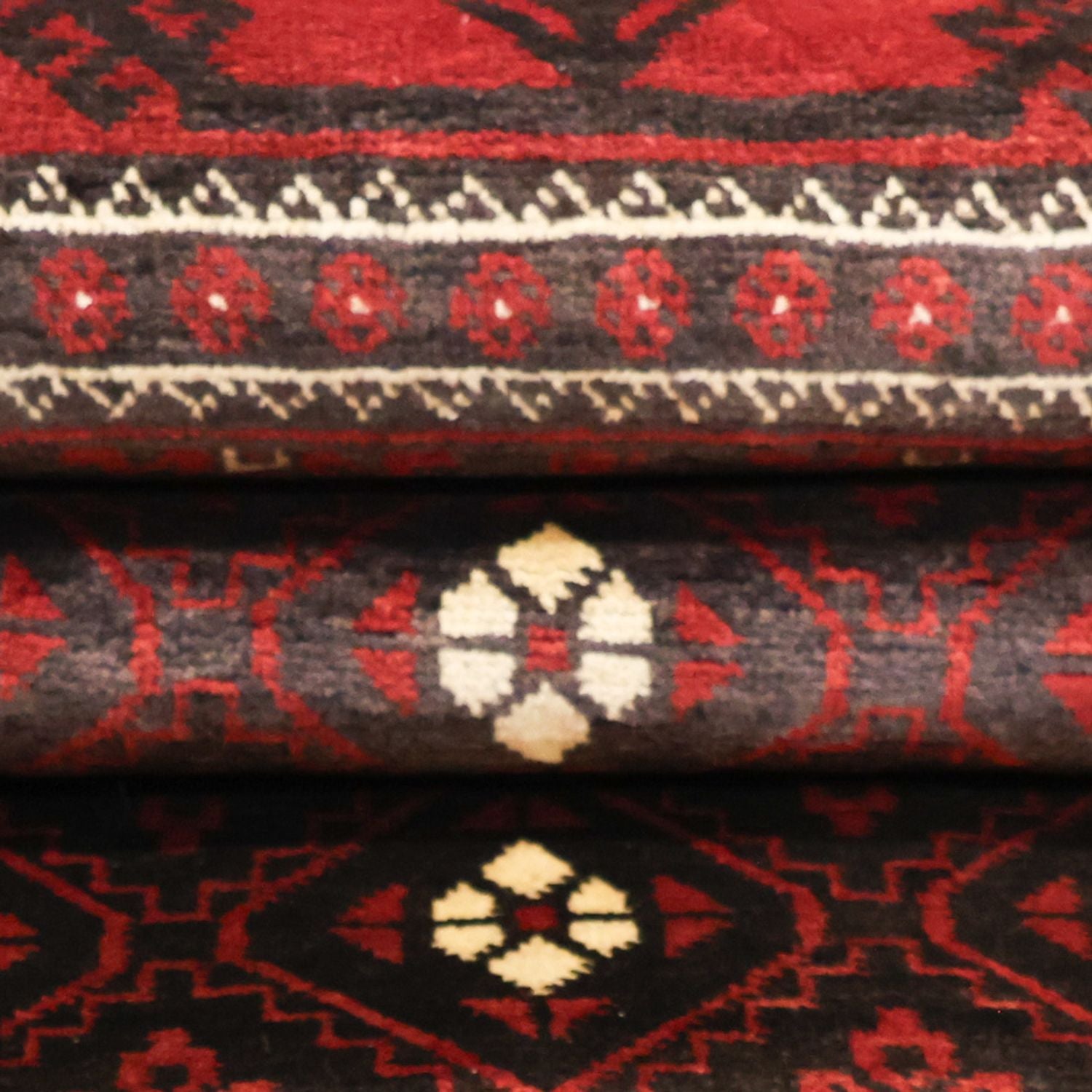 Tappeto corsia Tappeto Belutsch - 199 x 102 cm - rosso scuro