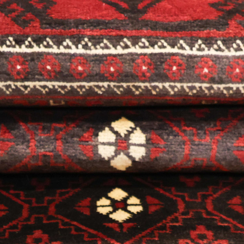 Tappeto corsia Tappeto Belutsch - 199 x 102 cm - rosso scuro