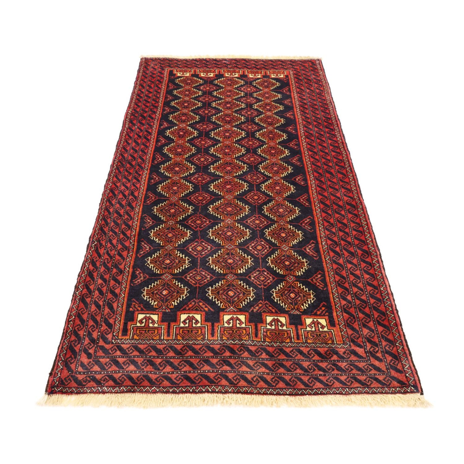 Tappeto corsia Tappeto Belutsch - 197 x 106 cm - rosso scuro