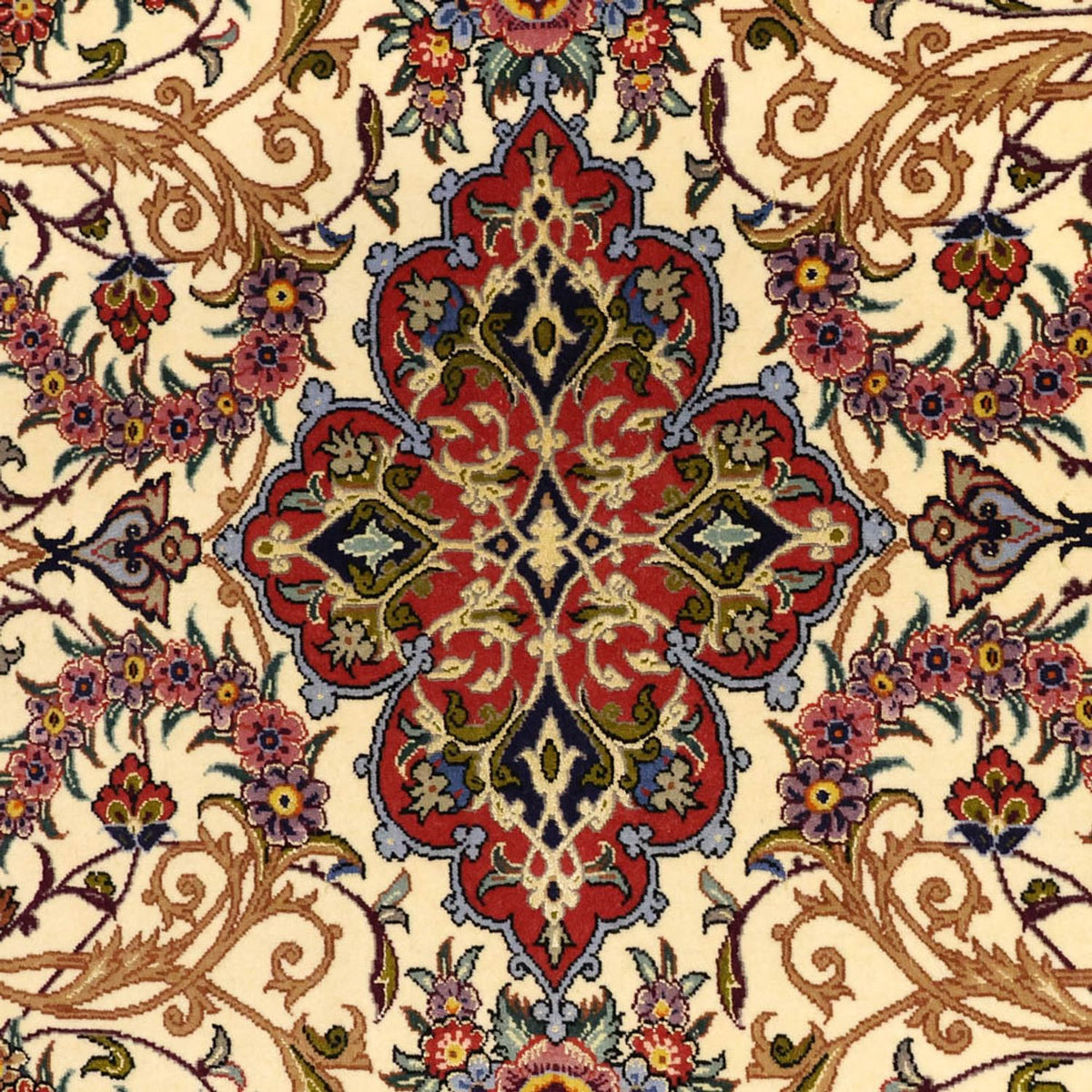 Tappeto Persero - Isfahan - Premio - Ordito di seta - 171 x 111 cm - beige