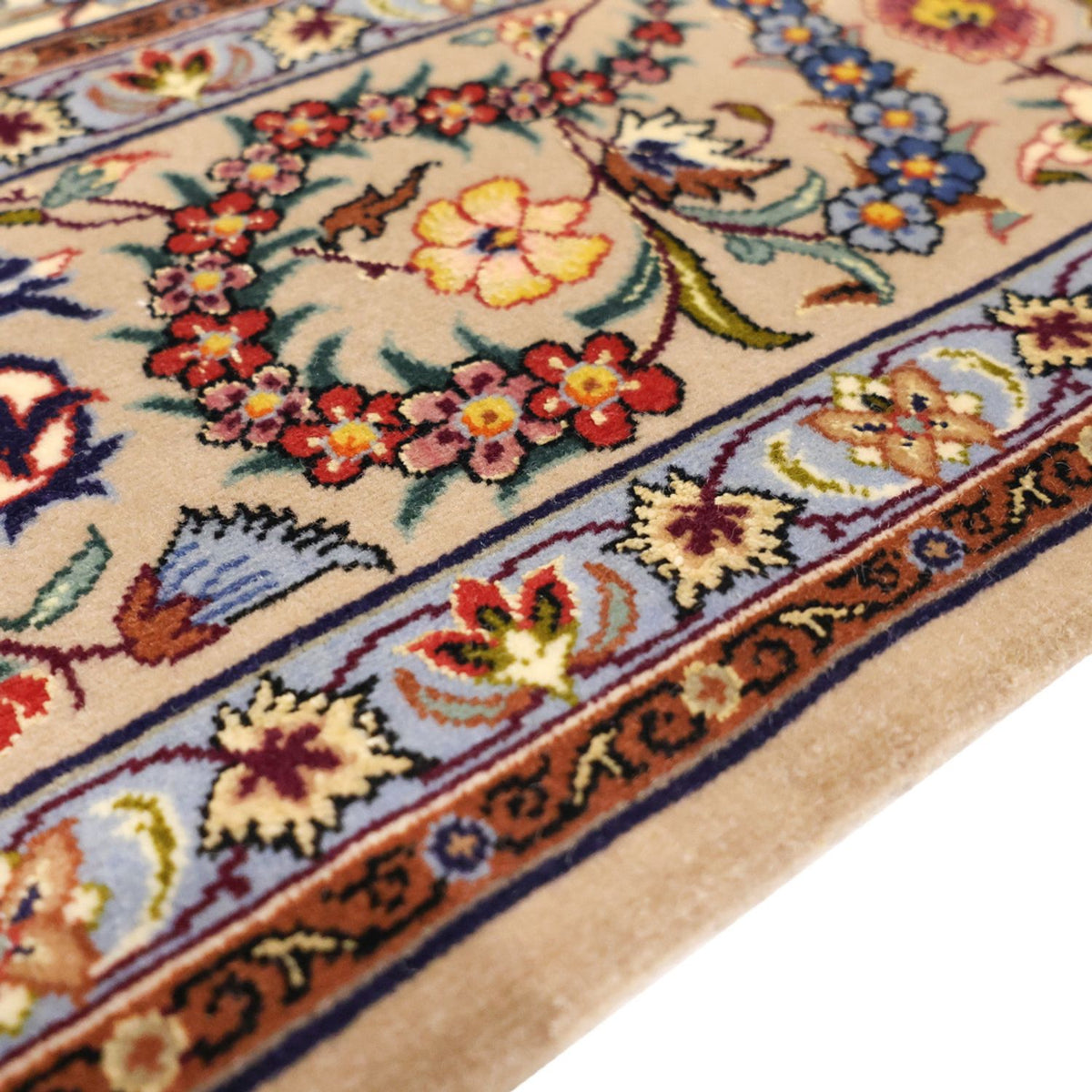 Tappeto Persero - Isfahan - Premio - Ordito di seta - 171 x 111 cm - beige