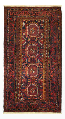 Tappeto corsia Tappeto Belutsch - 188 x 101 cm - rosso scuro