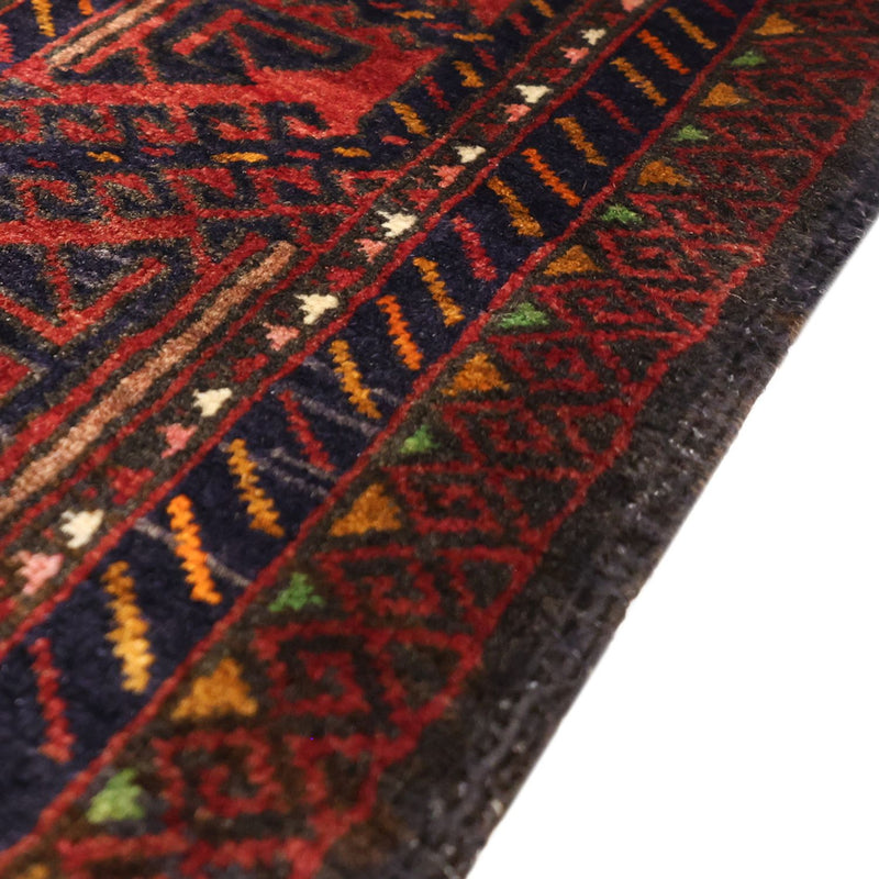 Tappeto corsia Tappeto Belutsch - 188 x 101 cm - rosso scuro