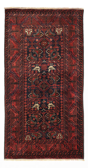Tappeto corsia Tappeto Belutsch - 200 x 107 cm - rosso scuro